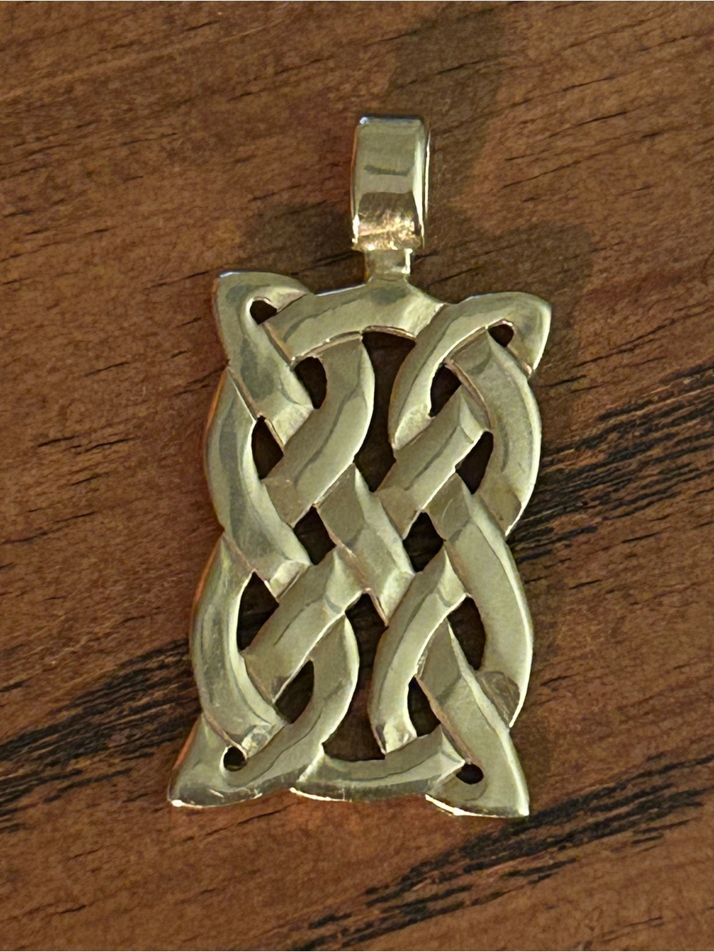 18k HANDMADE Yellow Gold Celtic Knot Pendant for Women DOES NOT INCL CHAIN